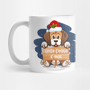 christmas dog holly jolly Mug